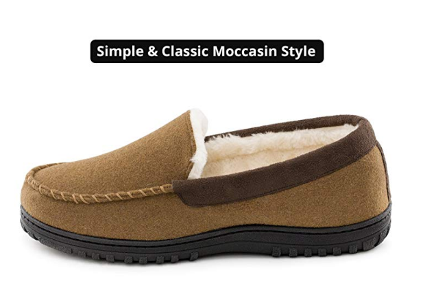 classic suede moccasin slippers